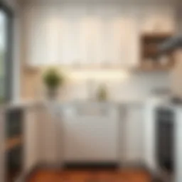 Elegant integration of a dishwasher within modern cabinetry