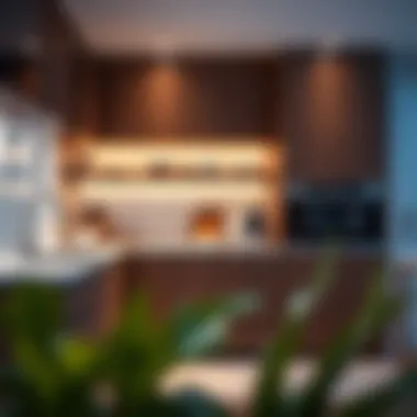 Technology-Enhanced Dishwashers in Stylish Kitchens Showcasing technology-enhanced dishwashers in stylish kitchens