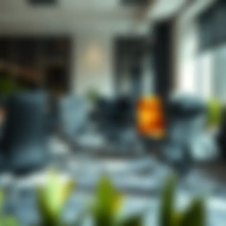 Variety of lumbar chairs in modern office setting