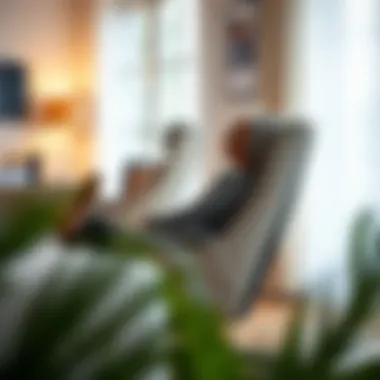 Individual experiencing comfort using lumbar chair