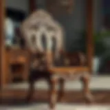 Elegant wooden chair showcasing intricate craftsmanship