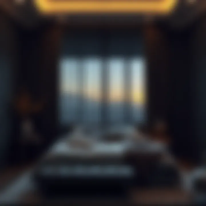 Bedroom showcasing the sleep-enhancing effects of blackout curtains