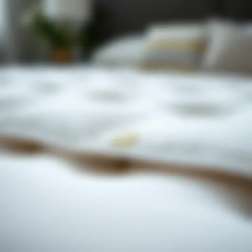 Texture of Twin Extra Long Mattress Pad Detailed view of twin extra long mattress pad texture