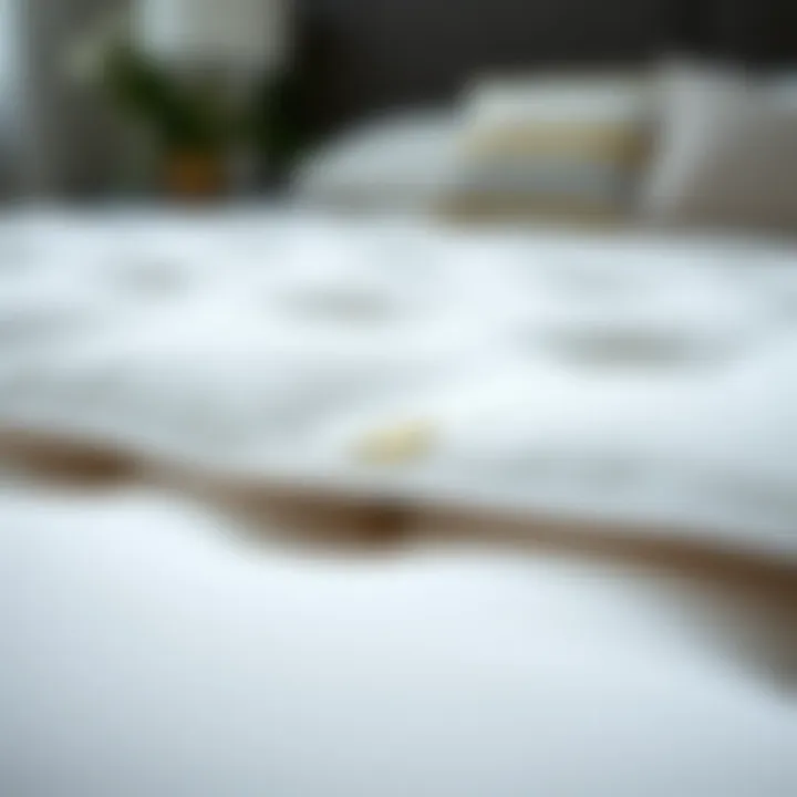 Texture of Twin Extra Long Mattress Pad Detailed view of twin extra long mattress pad texture