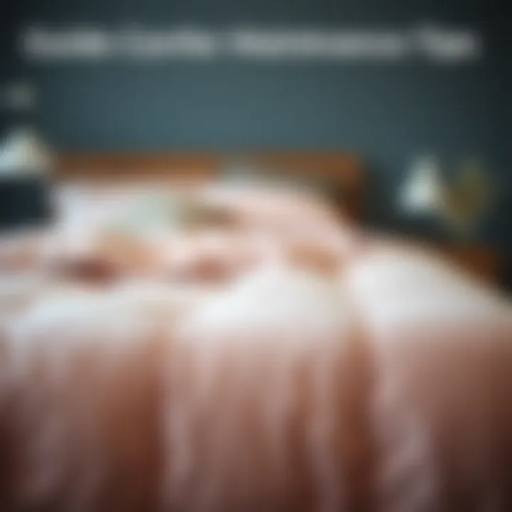 A detailed guide on comforter maintenance tips presented in an infographic style