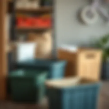 Variety of materials used in durable storage bins