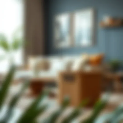 Stylish durable storage bins in a modern living room setting