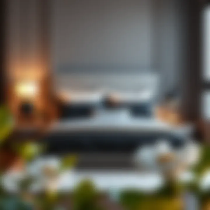 Stylishly coordinated bedroom decor featuring king flat sheets