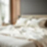 Luxurious king flat sheet laid perfectly on a bed