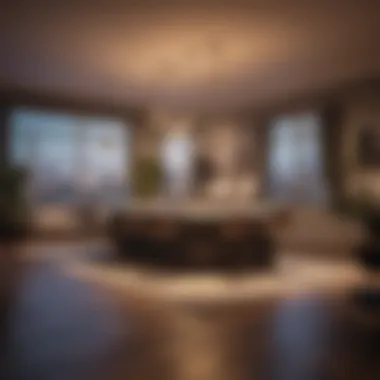 Stylishly illuminated interior space with type G medium base bulbs