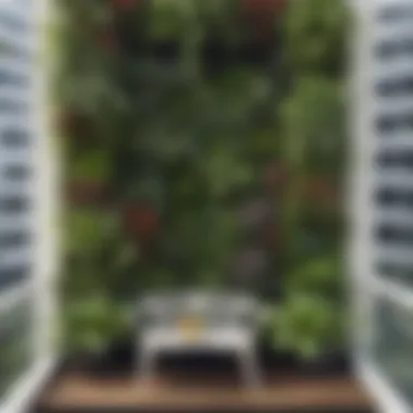 Lush vertical garden blooming on a balcony