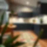 Stylish waterproof runner enhancing kitchen aesthetics