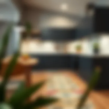 Stylish waterproof runner enhancing kitchen aesthetics