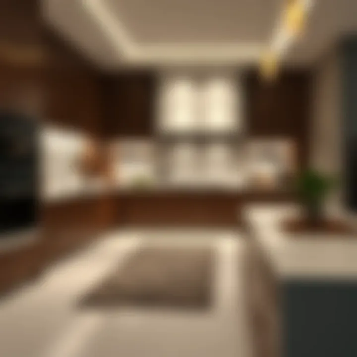 Elegant kitchen layout featuring waterproof runners