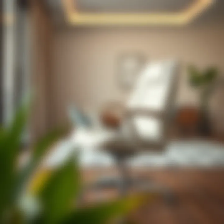 White ergonomic chair blending into a contemporary interior