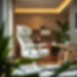 Elegant white ergonomic chair enhancing a modern workspace