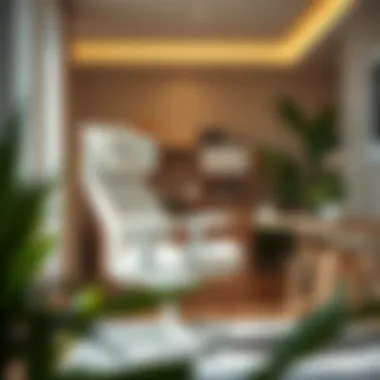 Elegant white ergonomic chair enhancing a modern workspace