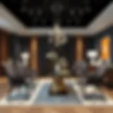 Elegant modern dining set showcasing Memphis design trends