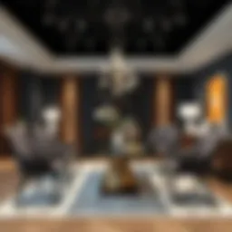 Elegant modern dining set showcasing Memphis design trends